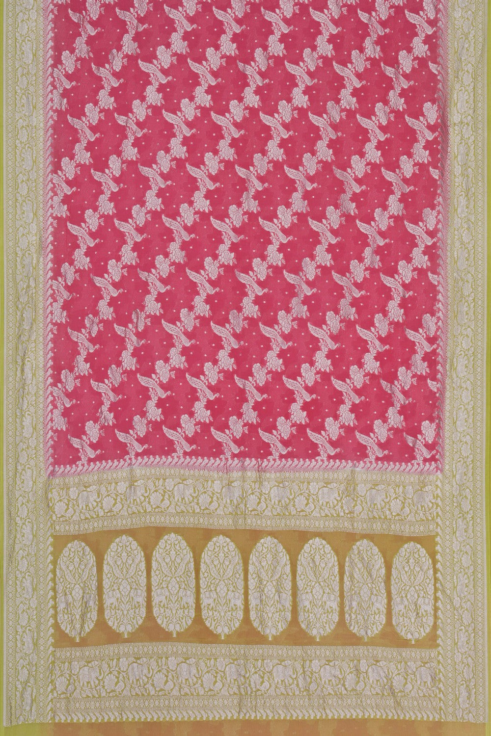 Image of Banarasi Georgette Pink Saree