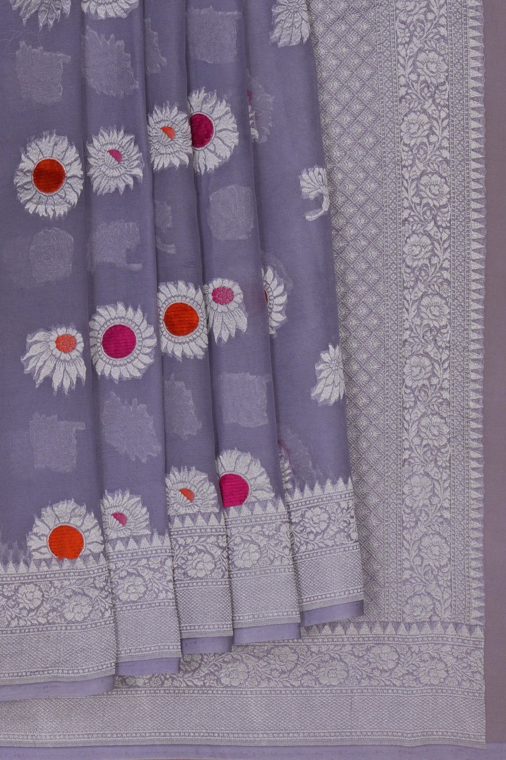 Image of Banarasi Chiffon Grey Saree