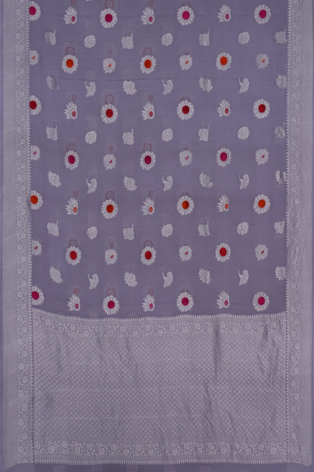 Image of Banarasi Chiffon Grey Saree