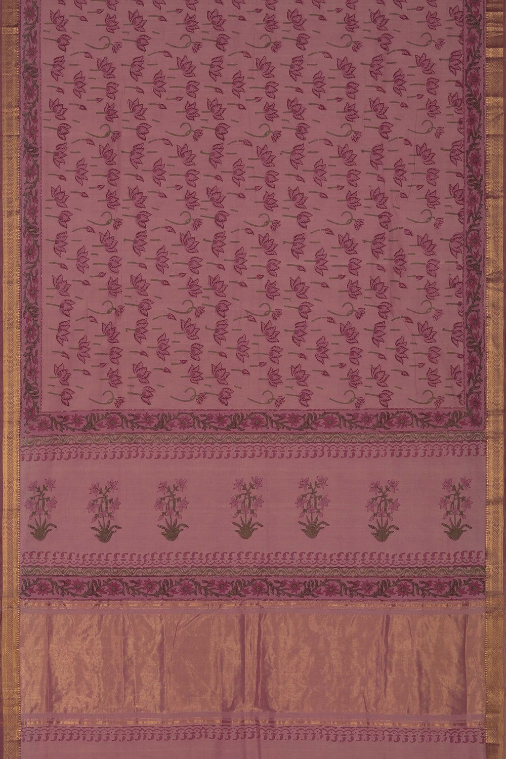 Image of Mangalgiri Cotton Pink Saree