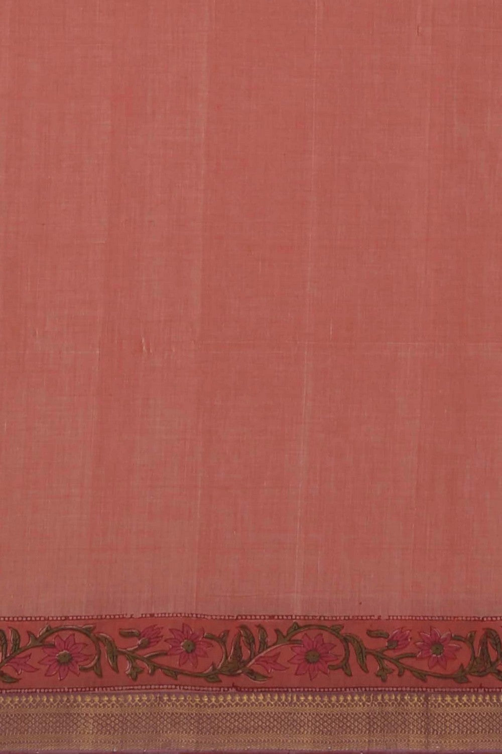 Image of Mangalgiri Cotton Peach Saree