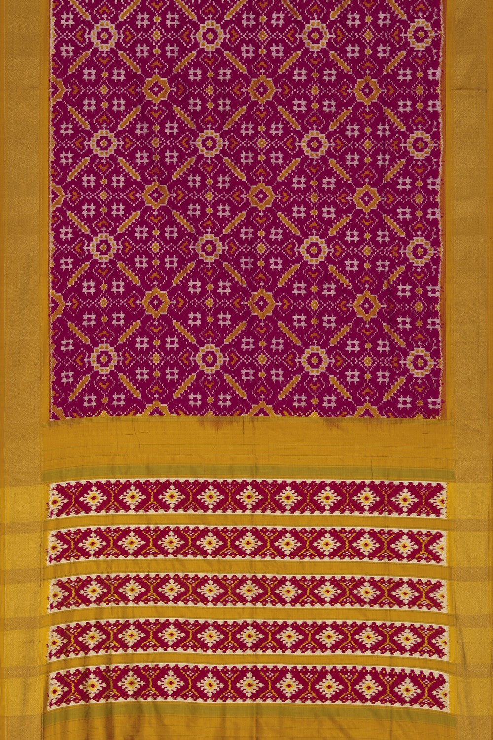 Image of Pochampally Ikat Silk Pink Saree