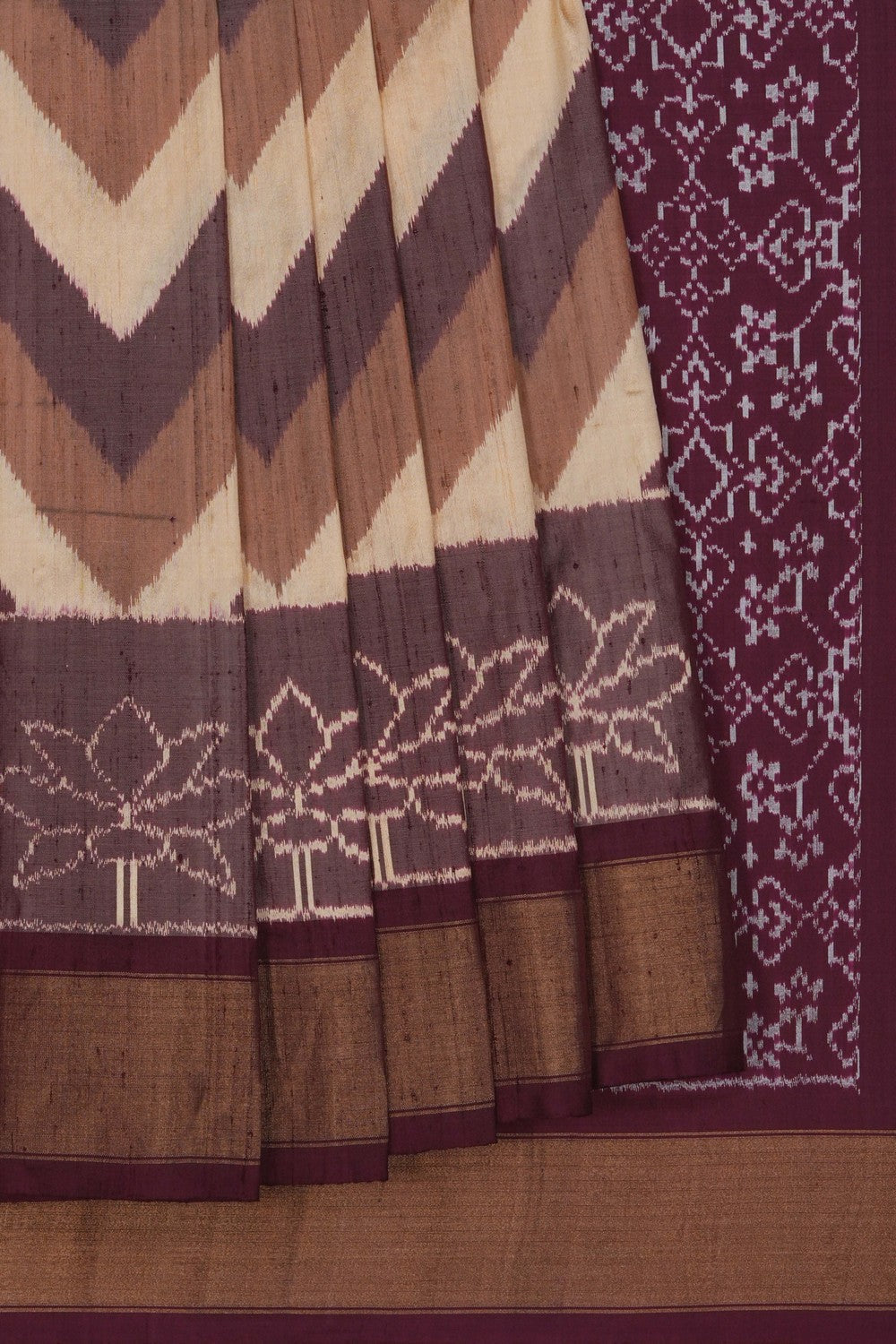 Image of Pochampally Ikat Dupion Silk Saree