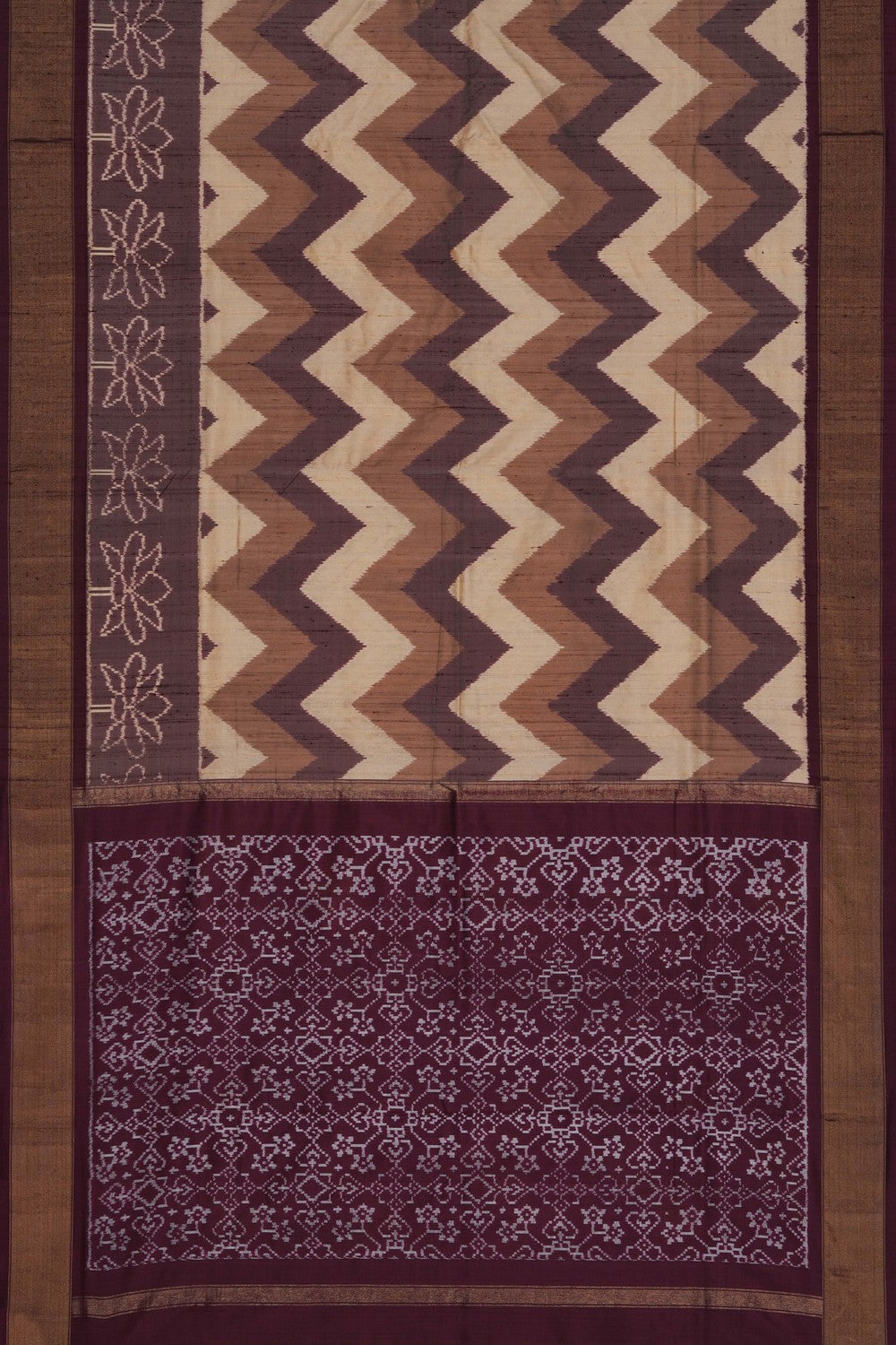 Image of Pochampally Ikat Dupion Silk Saree
