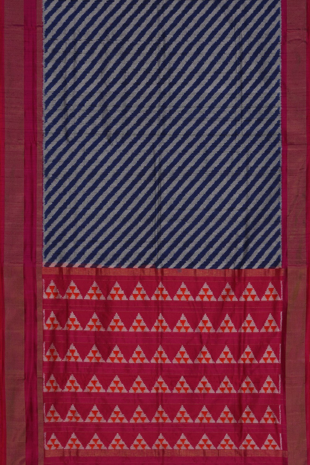 Image of Pochampally Ikat Dupion Silk Saree
