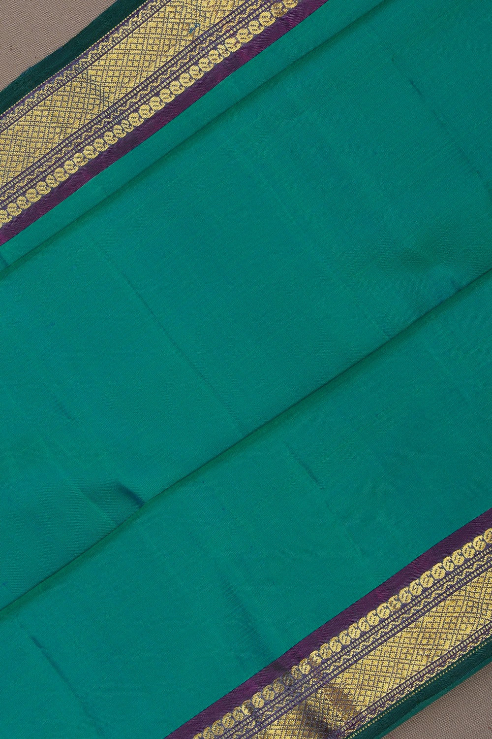 Image of Arani Silk Sea-Green Saree