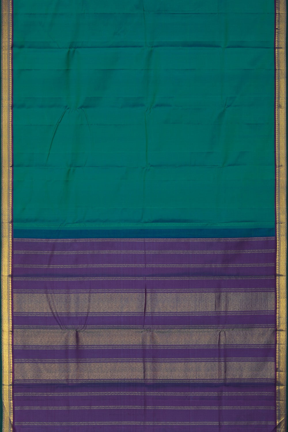 Image of Arani Silk Sea-Green Saree