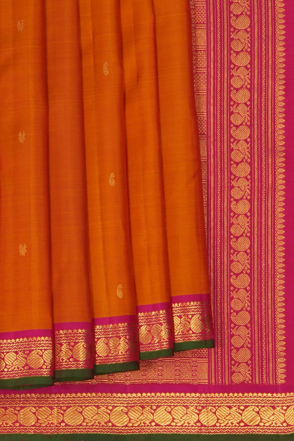 Image of Arani Silk Mustard Saree