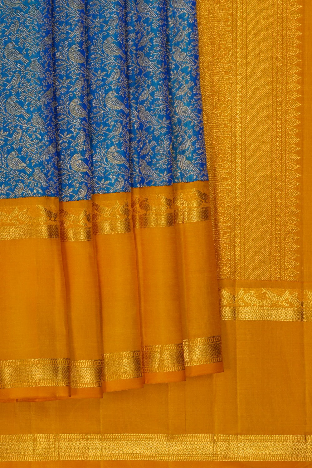 Image of Arani Brocade Blue Saree