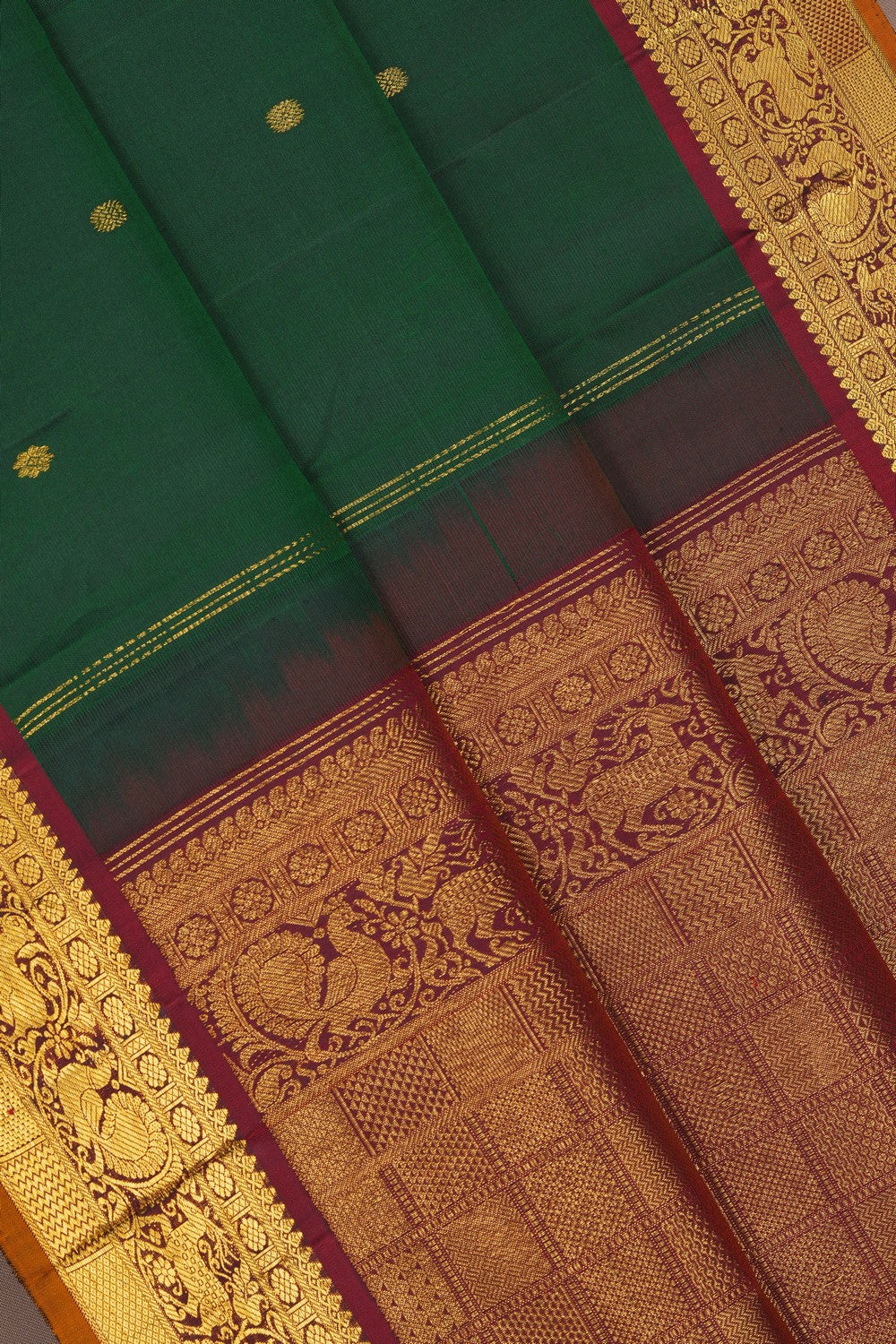 Image of Arani Silk Green Saree