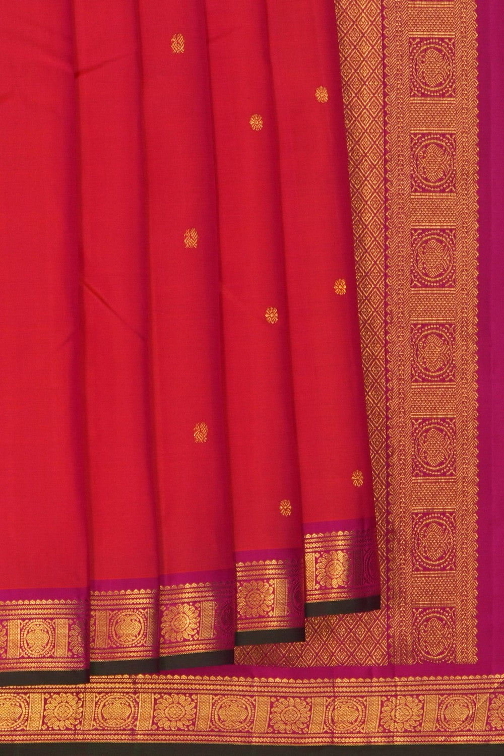 Image of Arani Silk Fuchsia Pink Saree