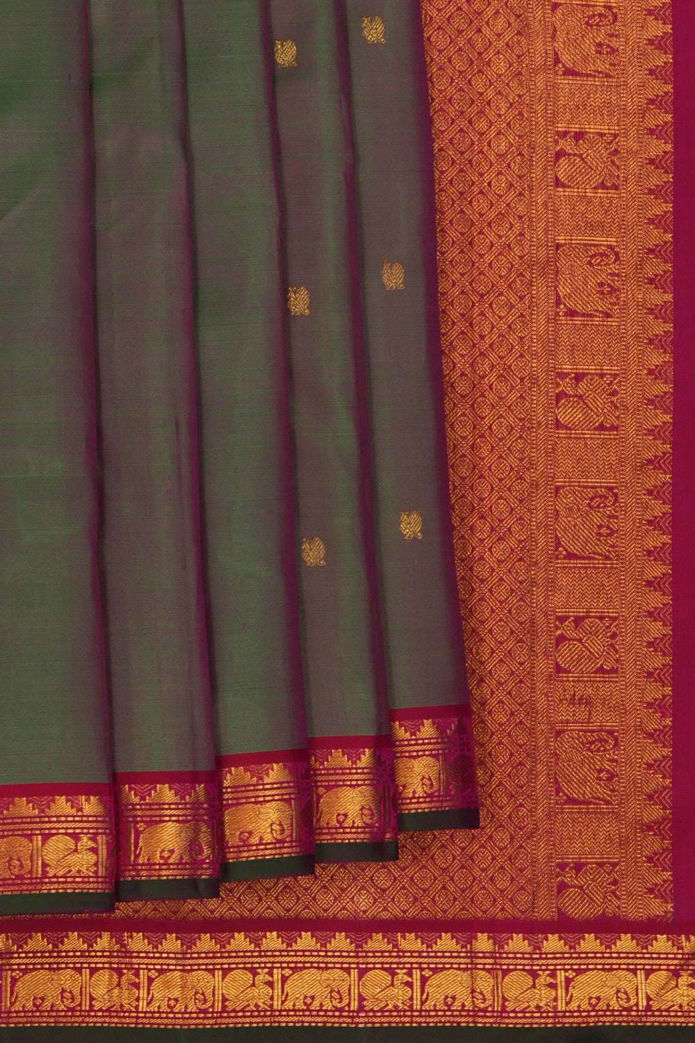 Image of Arani Silk Green Saree