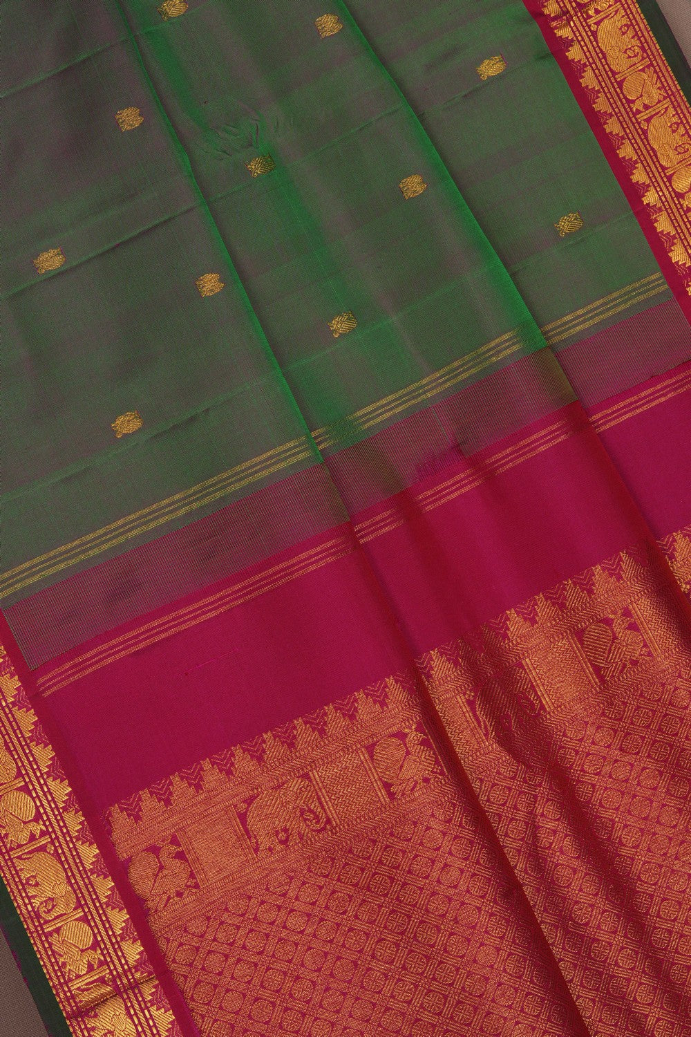 Image of Arani Silk Green Saree
