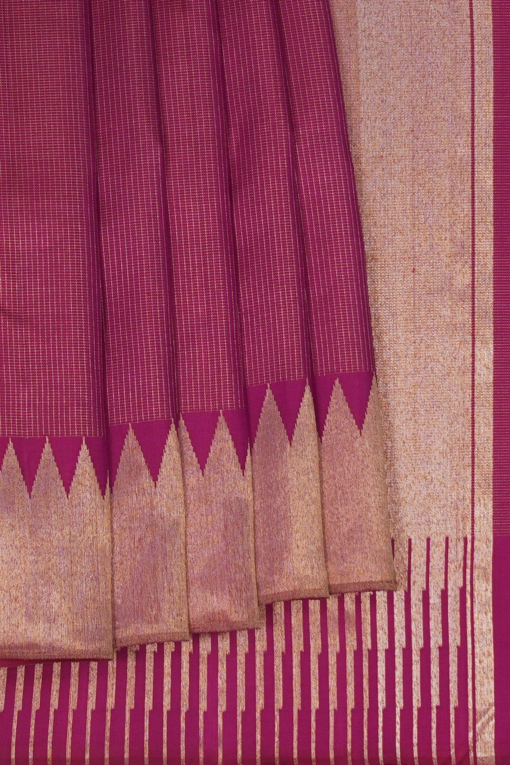 Image of Arani Silk Plum-Pink Saree