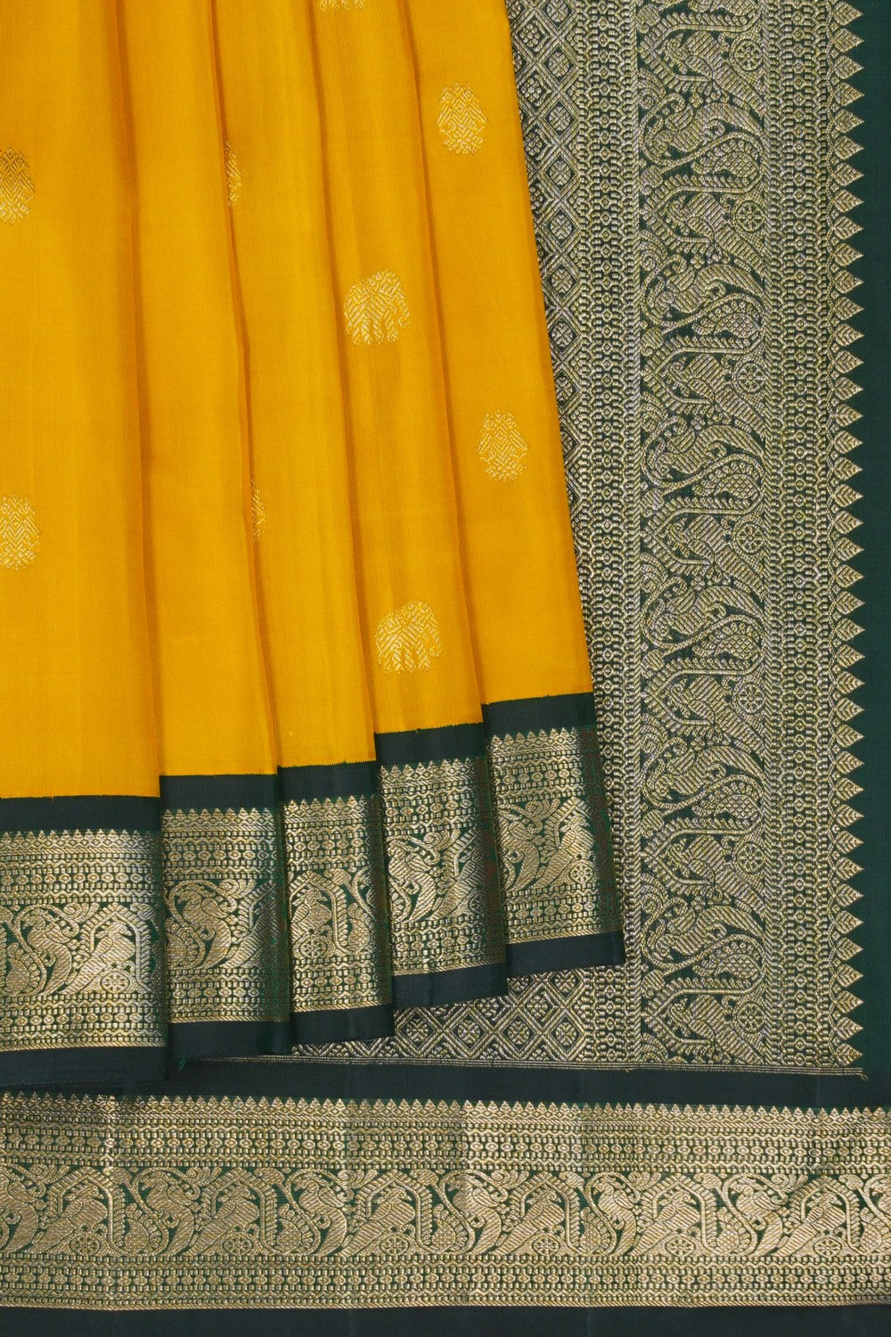 Image of Arani Silk Yellow Saree