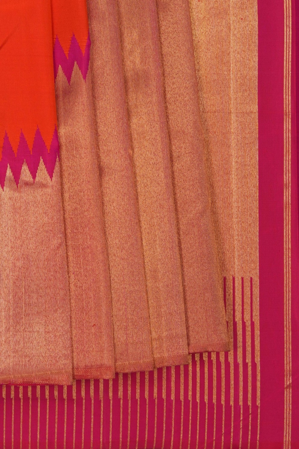 Image of Arani Silk Orange Saree