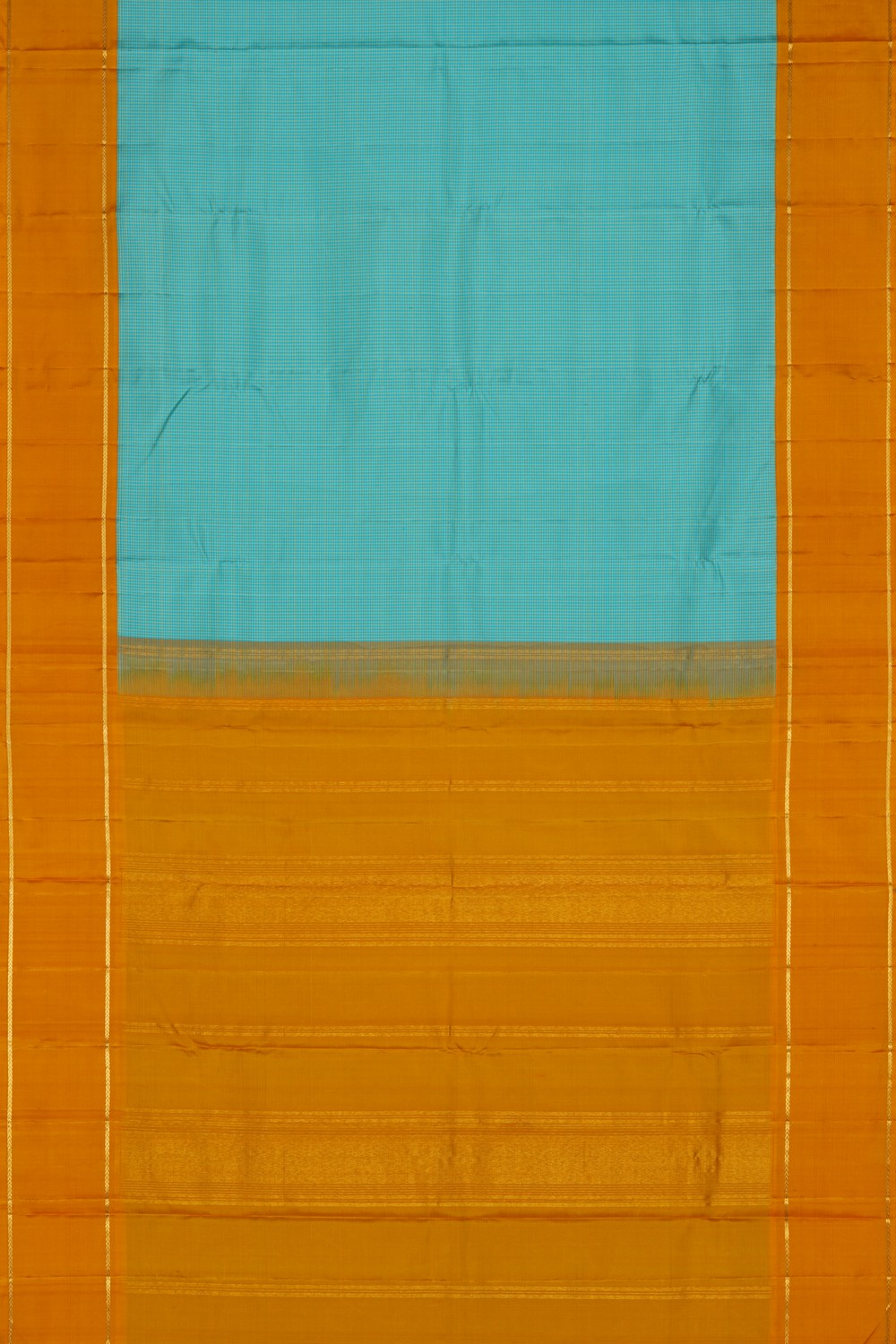 Image of Arani Silk Kattam Sea-Green Saree