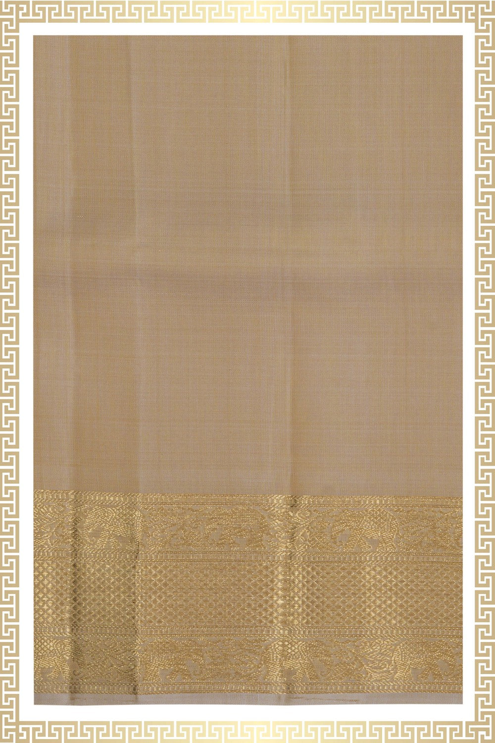 Image of Kanchipuram Silk Dhoti With Kanduva (8 X 4) 2 PCS Set