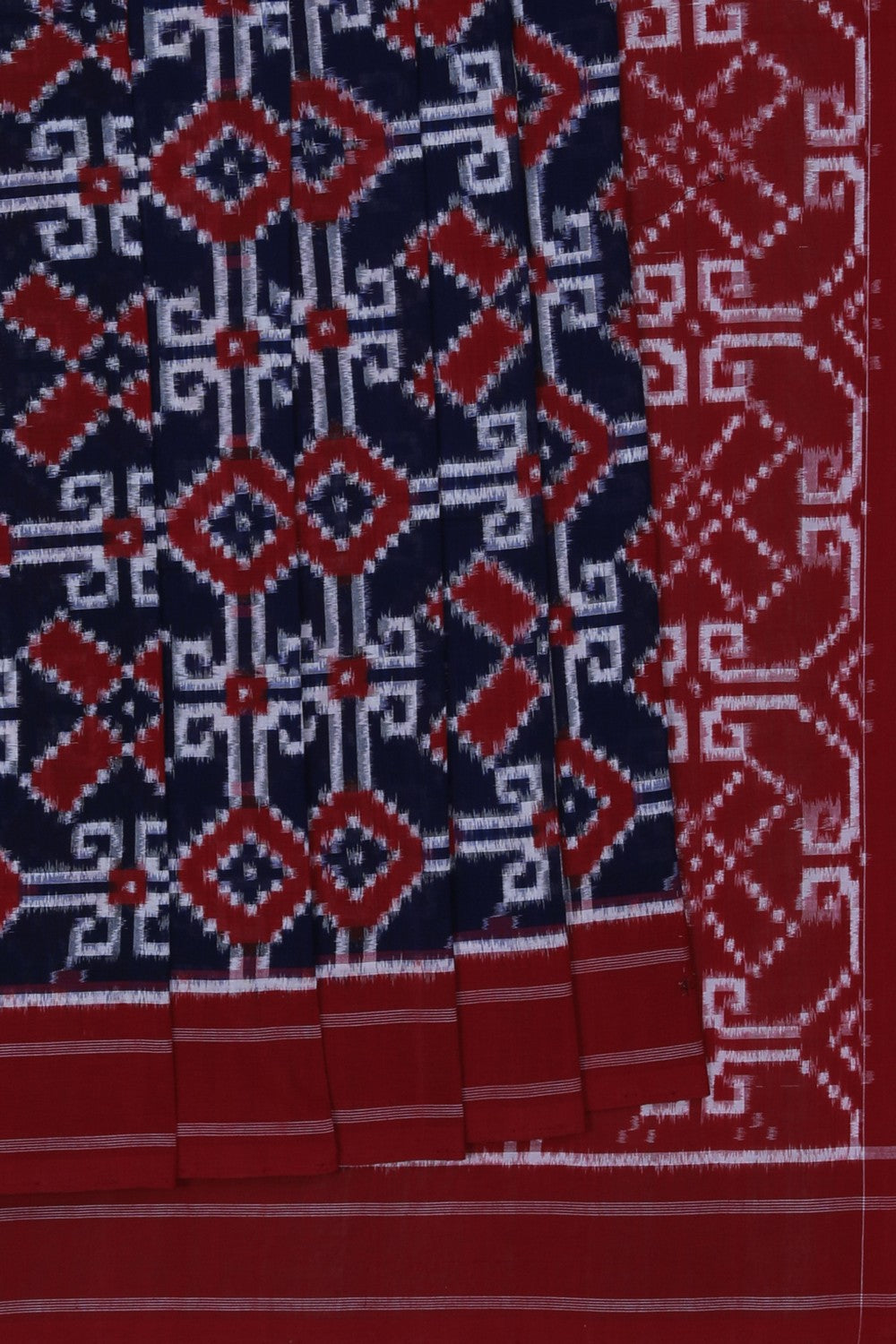 Image of Pochampally Ikat Indigo Blue Saree