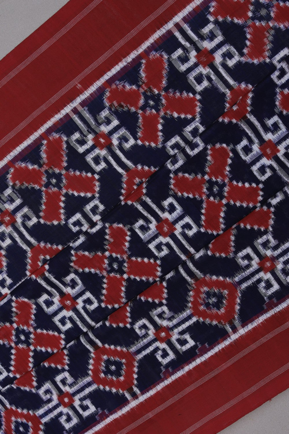Image of Pochampally Ikat Indigo Blue Saree