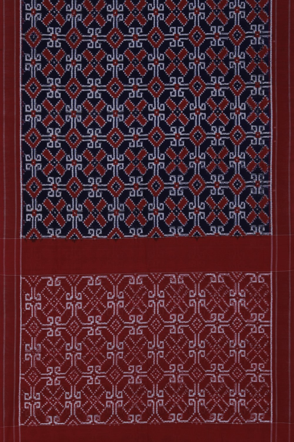 Image of Pochampally Ikat Indigo Blue Saree