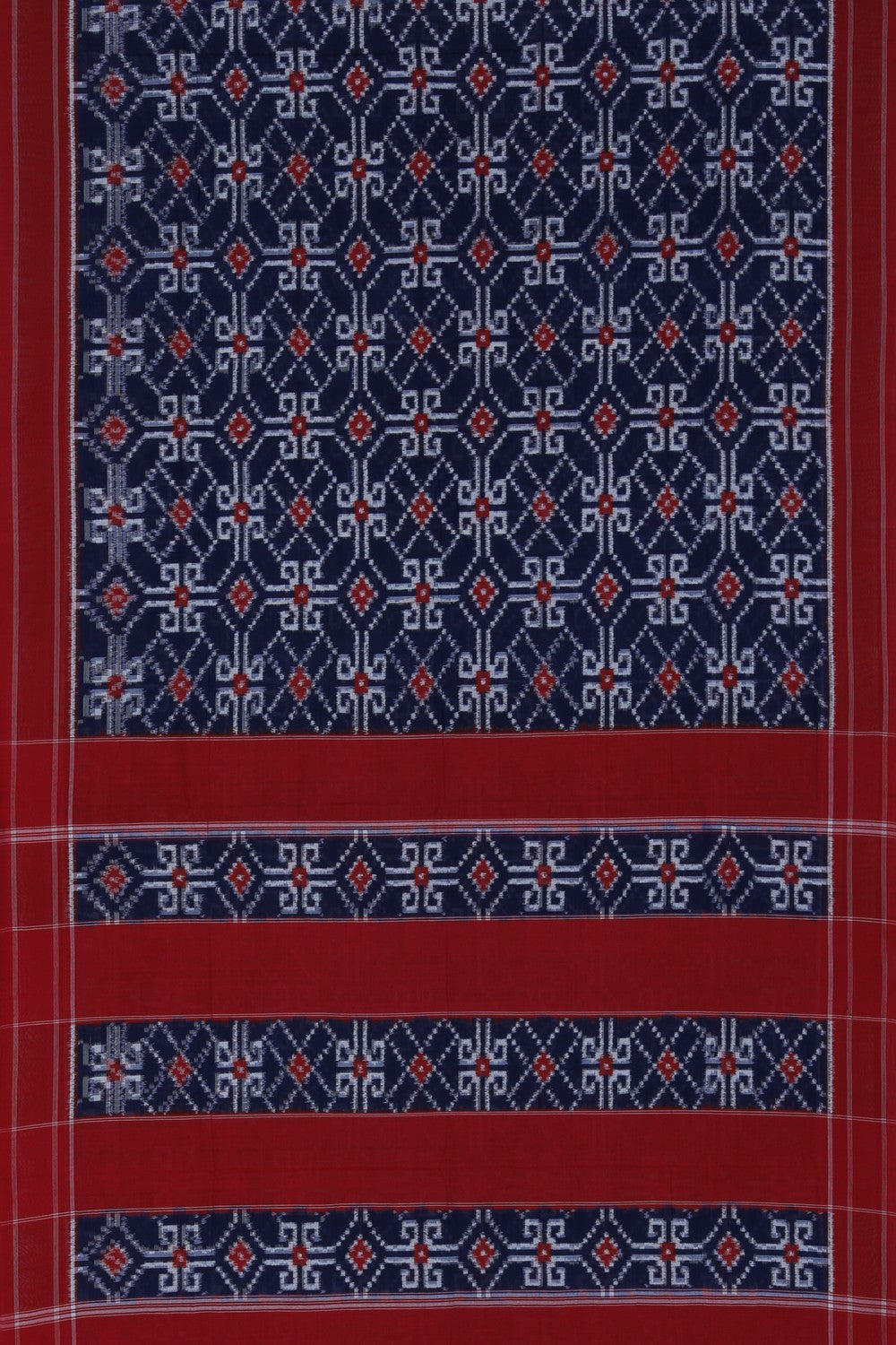 Image of Pochampally Ikat Indigo Blue Saree