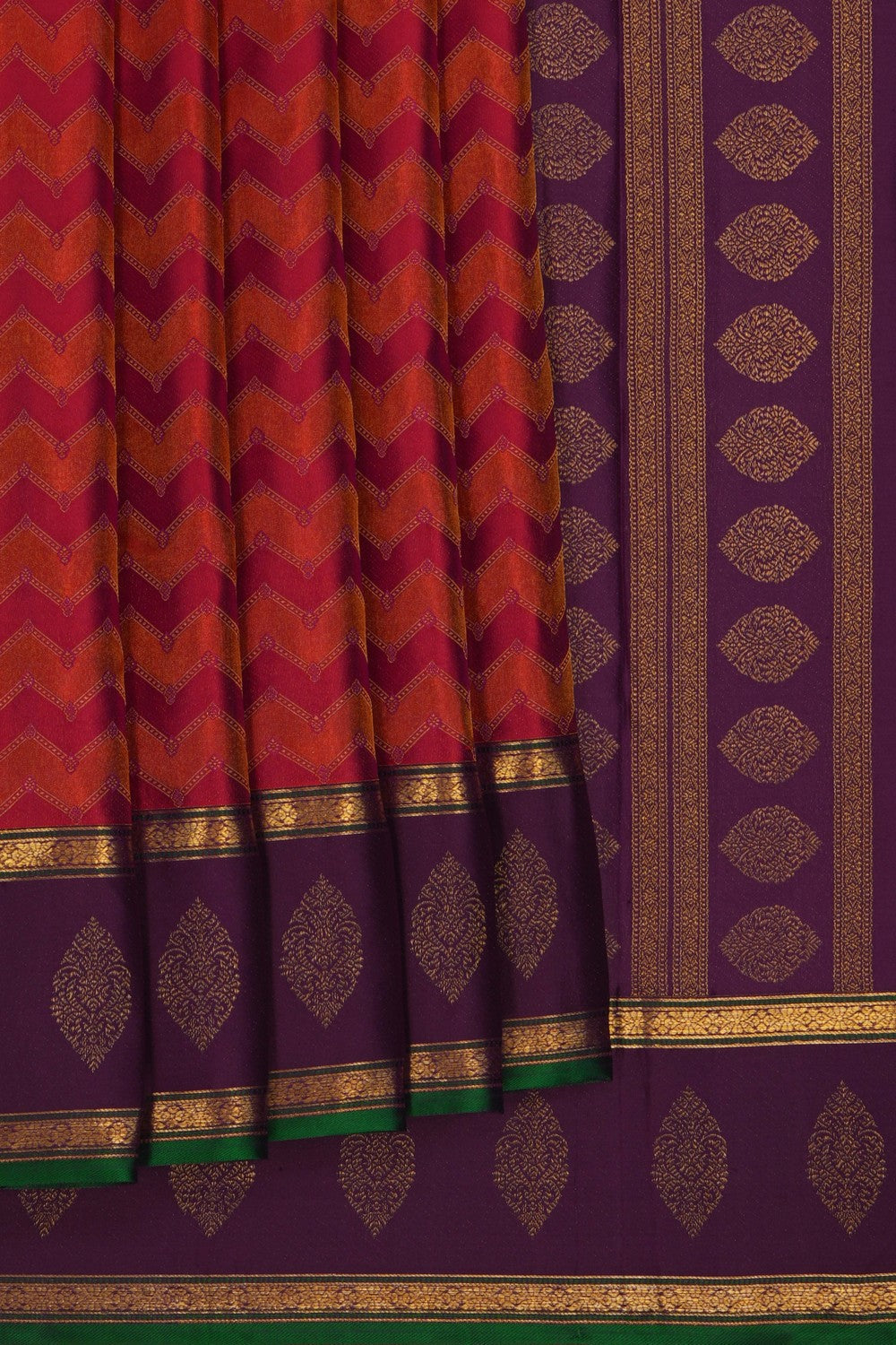 Image of Arani Brocade Silk Red Saree