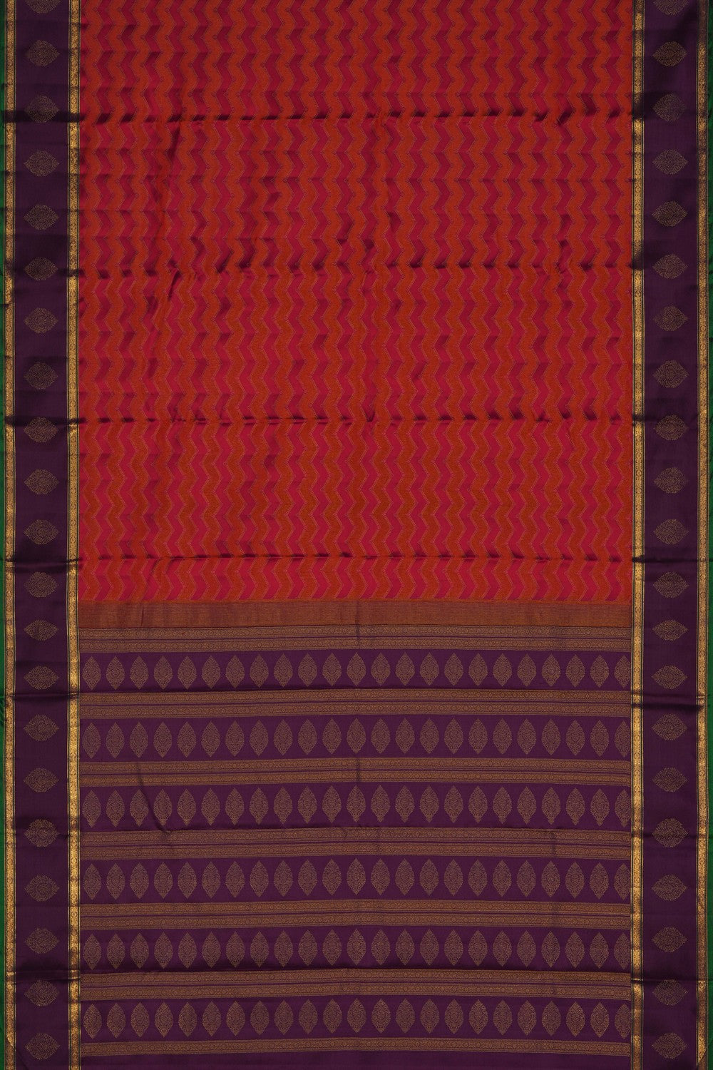 Image of Arani Brocade Silk Red Saree