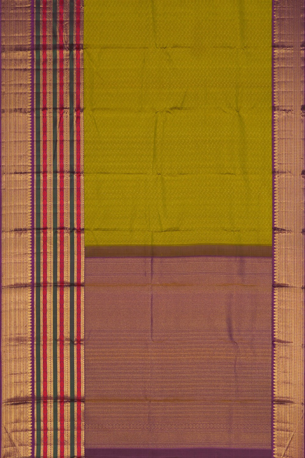 Image of Arani Brocade Silk Green Saree