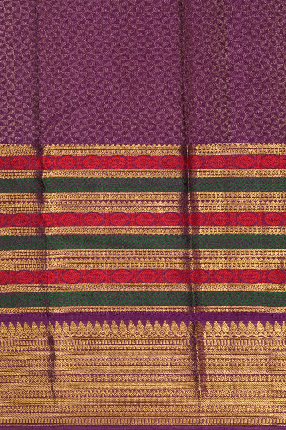 Image of Arani Brocade Silk Green Saree