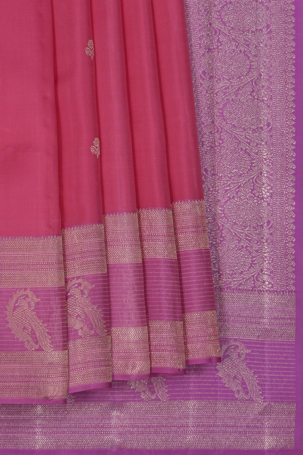 Image of Arani Silk Coral Pink Saree