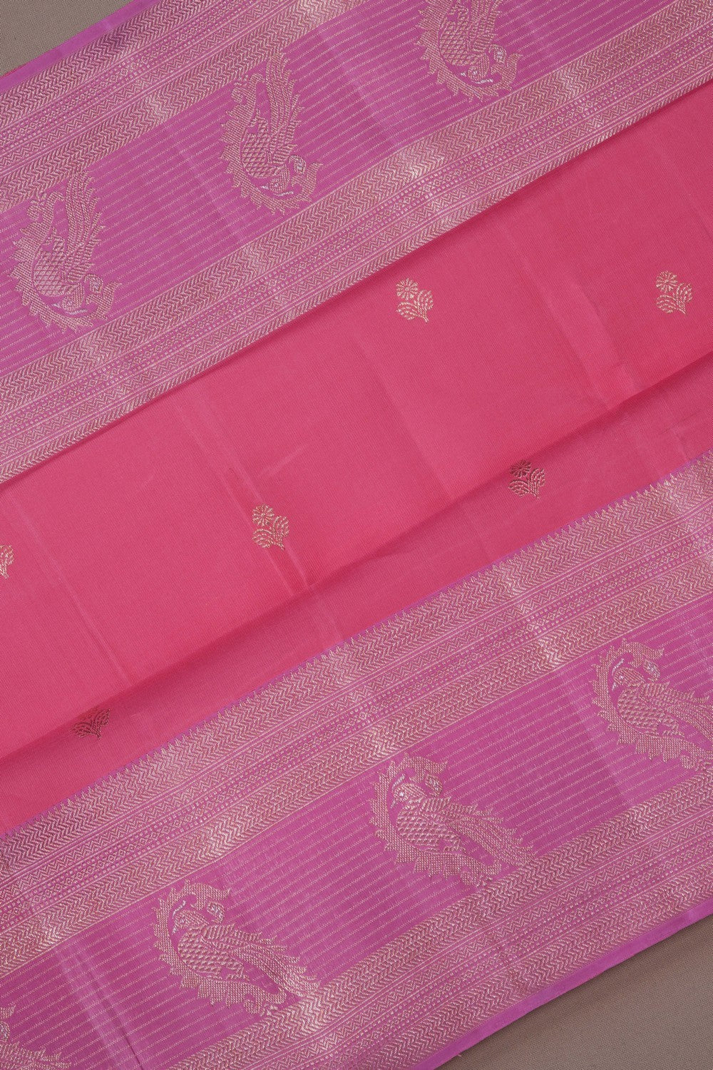 Image of Arani Silk Coral Pink Saree