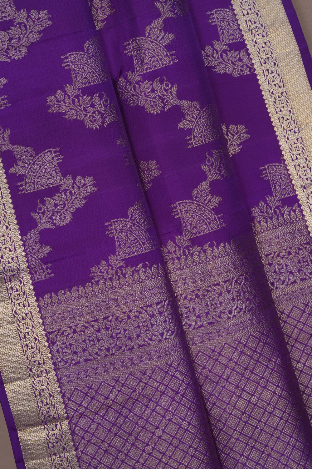 Image of Arani Brocade Silk Purple Saree
