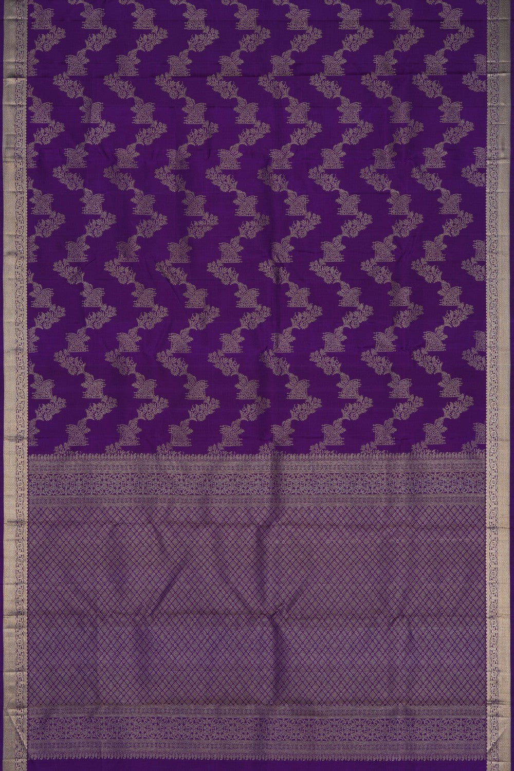 Image of Arani Brocade Silk Purple Saree