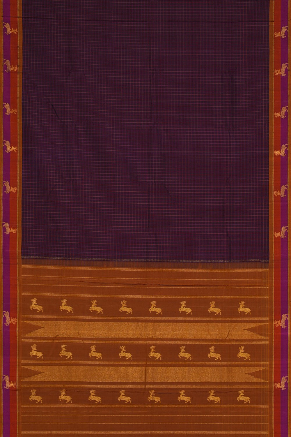 Image of A Regal Purple Arani Silk Saree