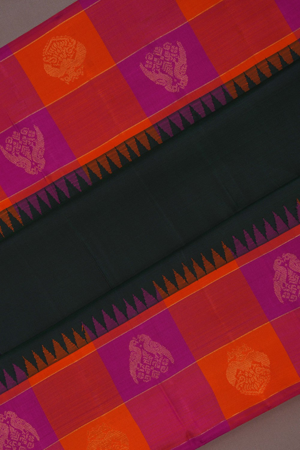 Image of A Bottle Green Arani Silk Saree