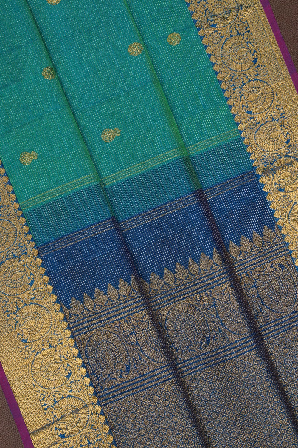 Image of A Sea-Green Arani Silk Saree