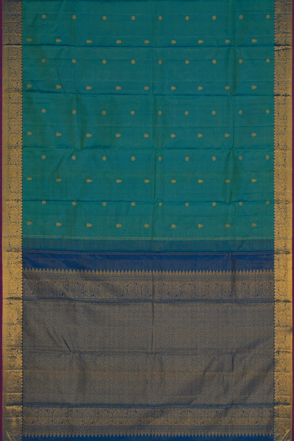 Image of A Sea-Green Arani Silk Saree