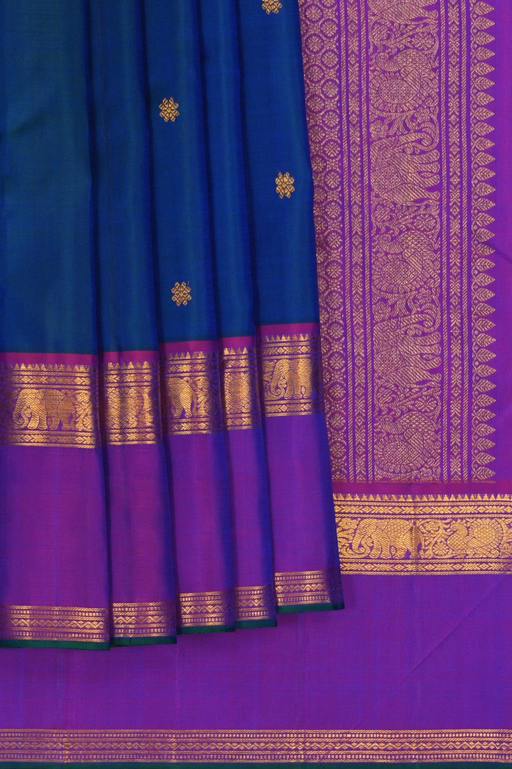 Image of Arani Silk Blue Saree