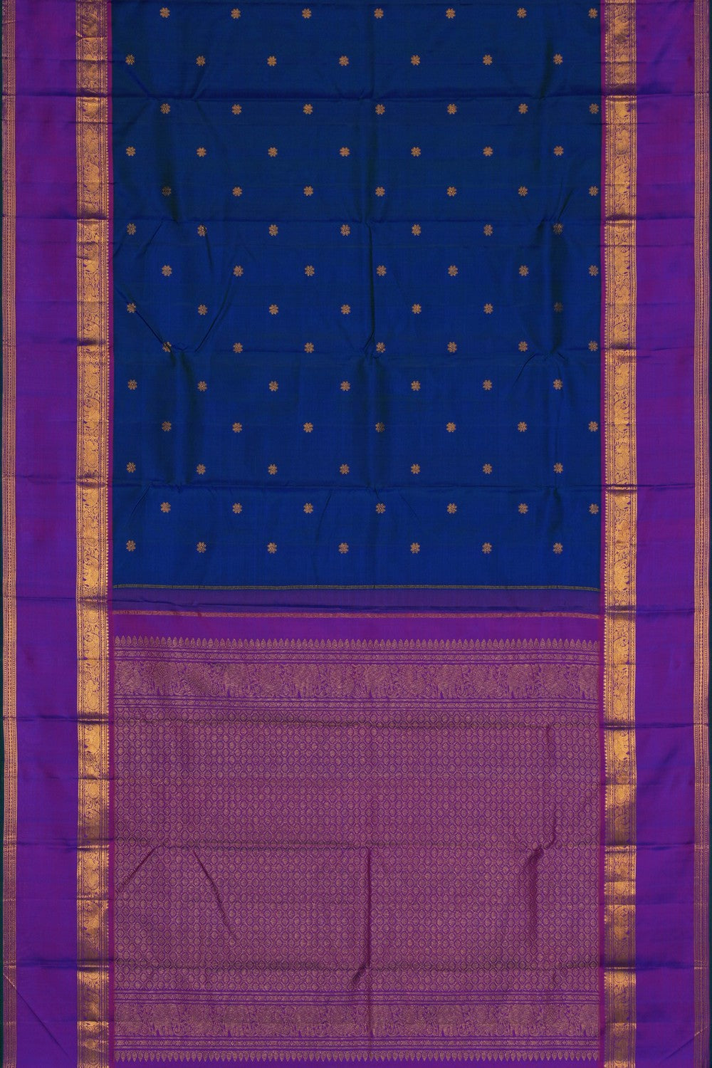 Image of Arani Silk Blue Saree