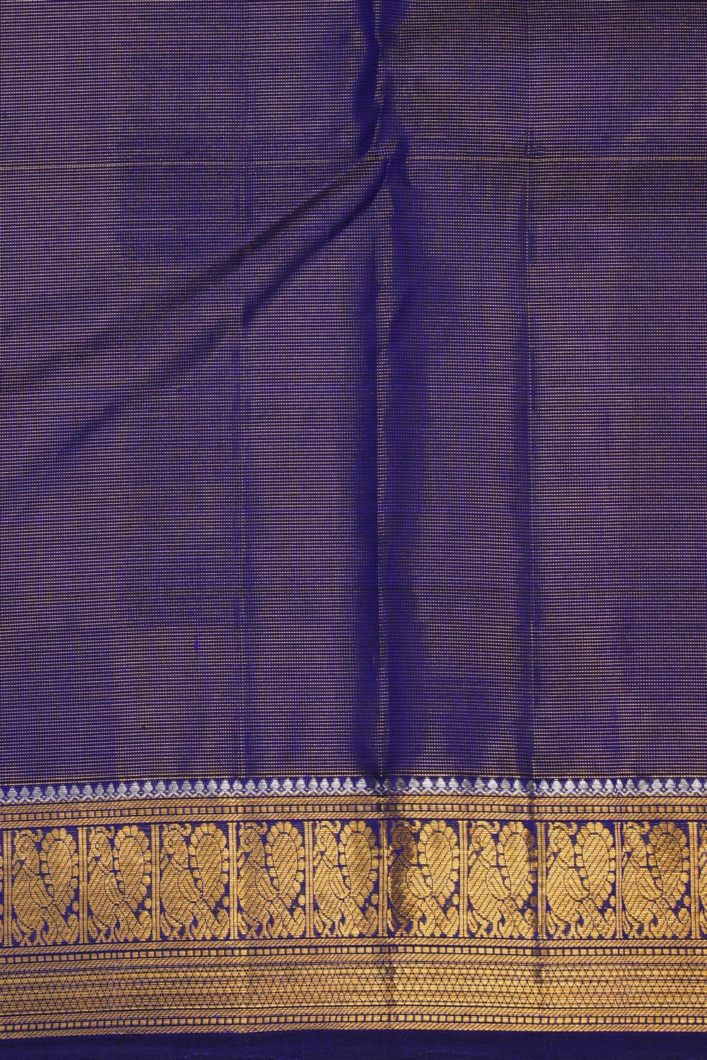 Image of Kanchipuram Silk Gold Shimmering Purple Saree