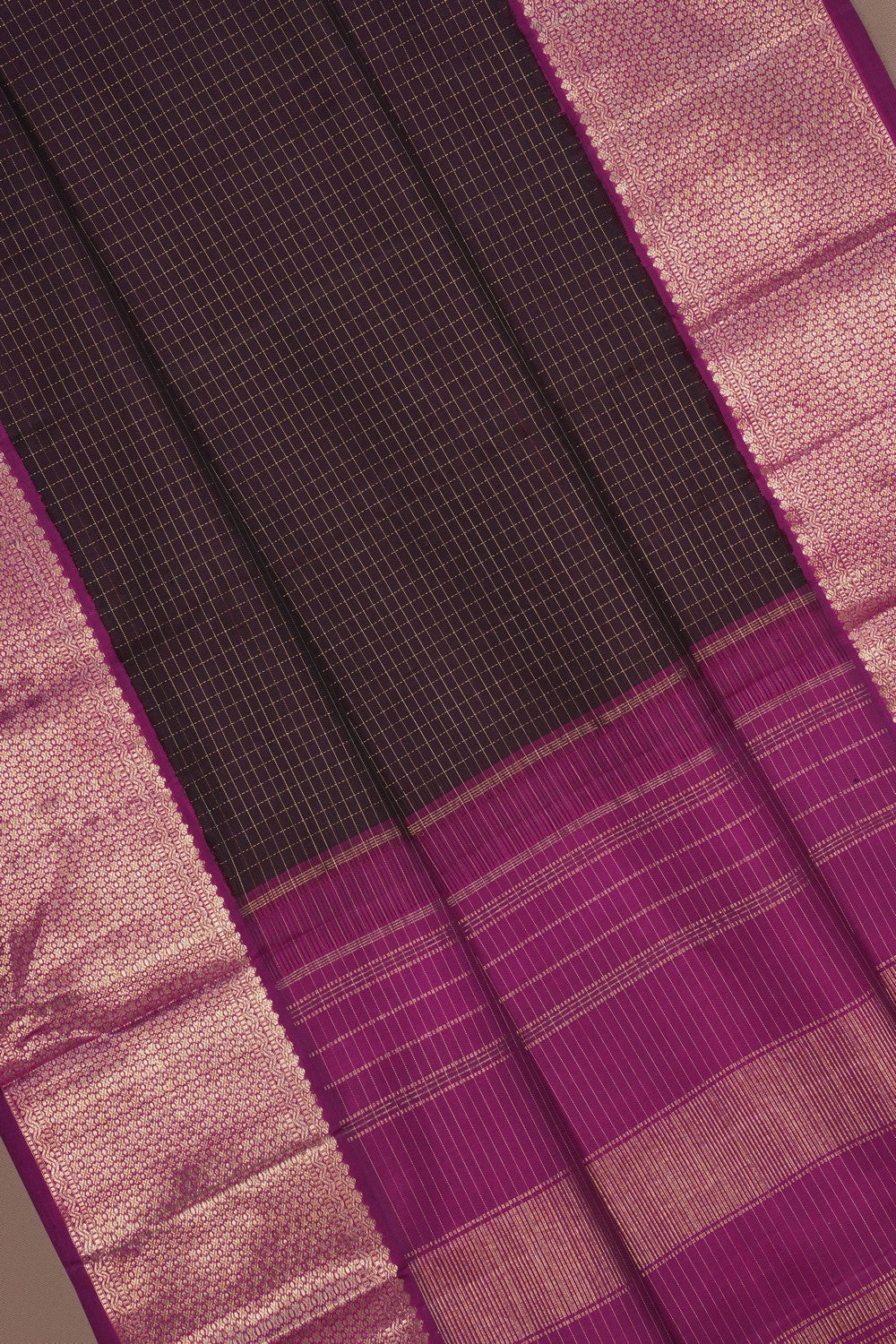 Image of Kanchipuram Silk Purple Saree