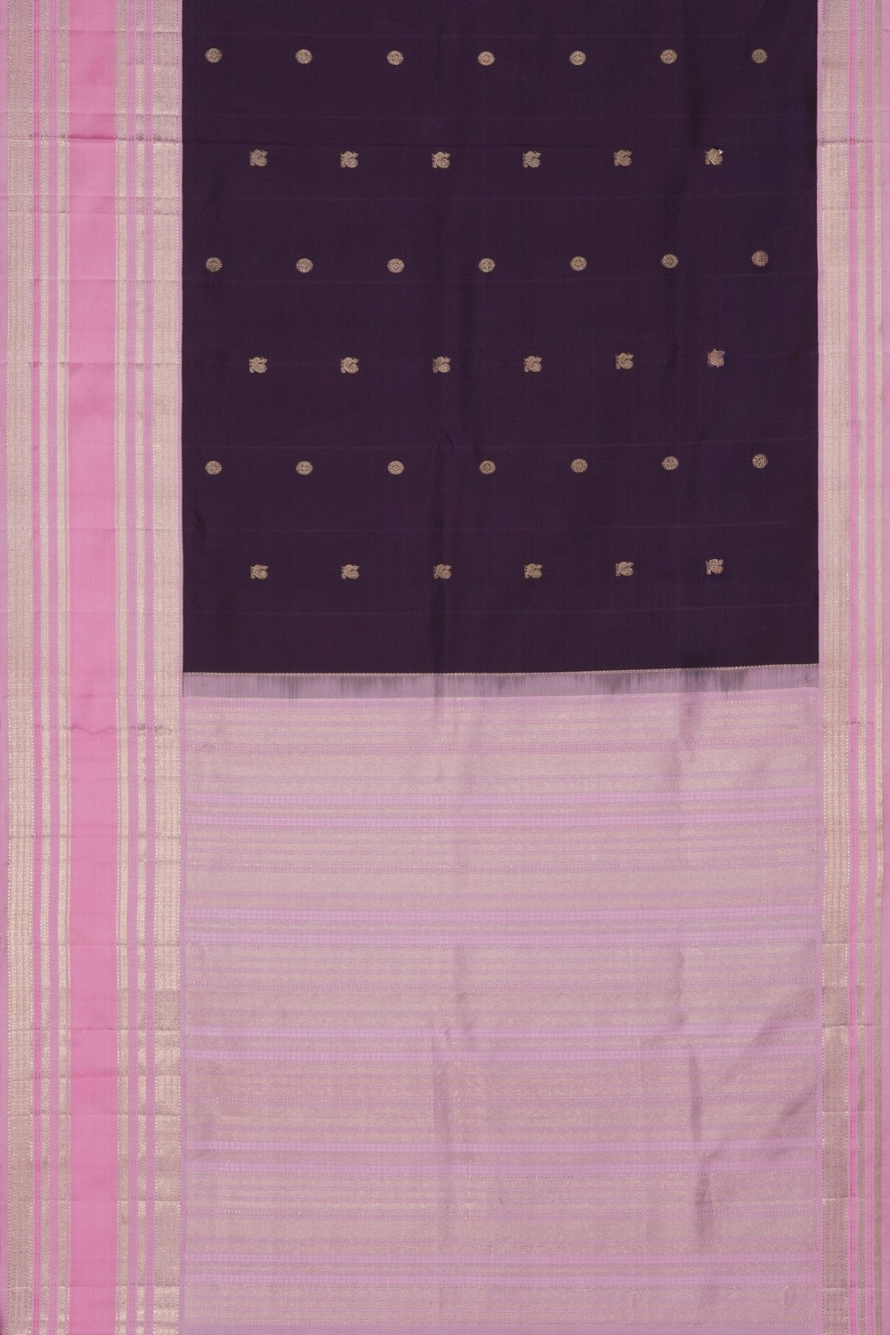 Image of Kanjivaram Silk Violet Saree
