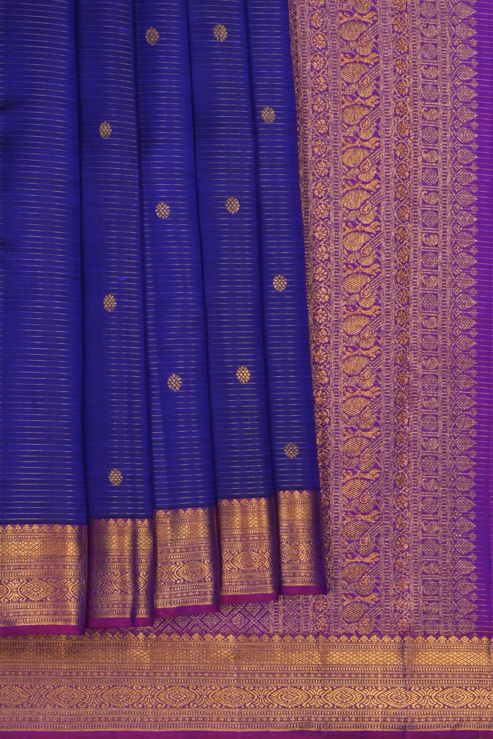 Image of Kanchipuram Silk Purple Saree