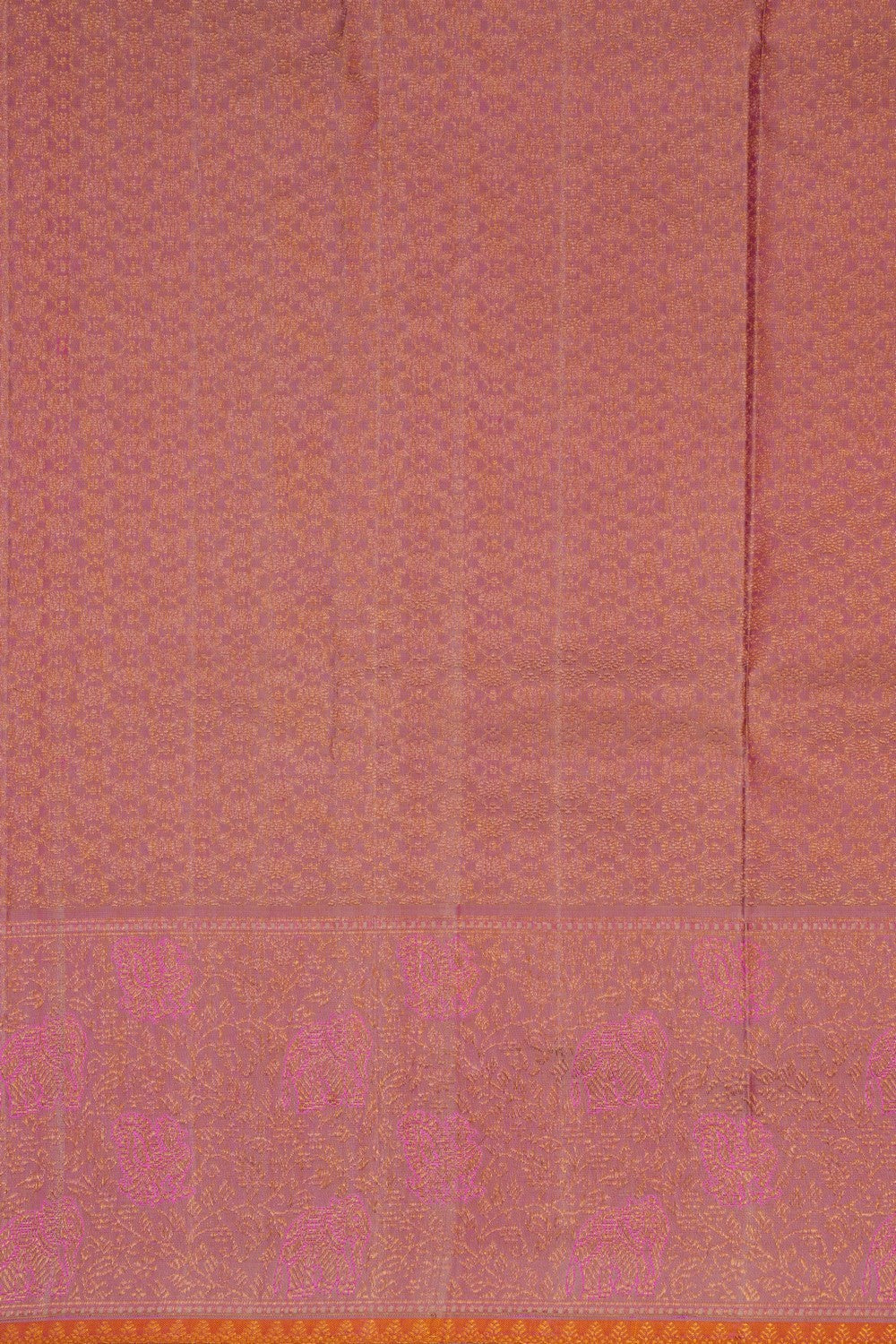 Image of Kanchipuram Silk Coral Pink Saree