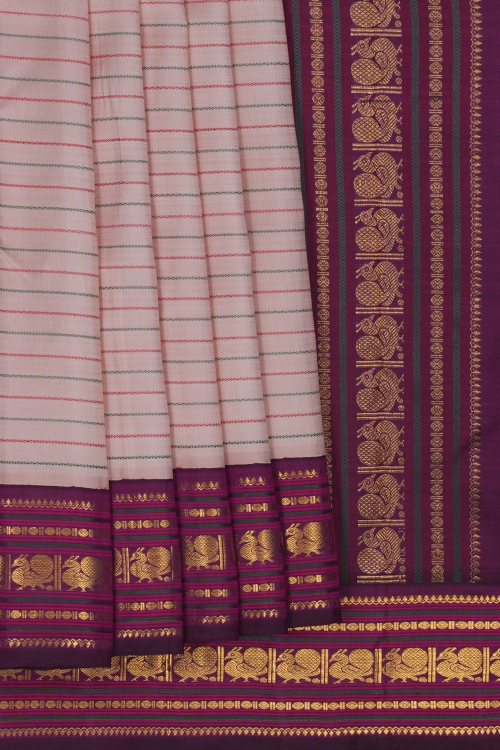 Image of Kanchipuram Silk Beige Saree