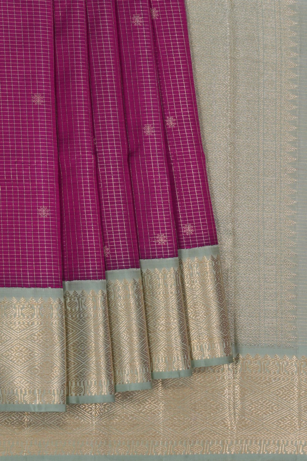 Image of Kanchipuram Silk Purple Saree