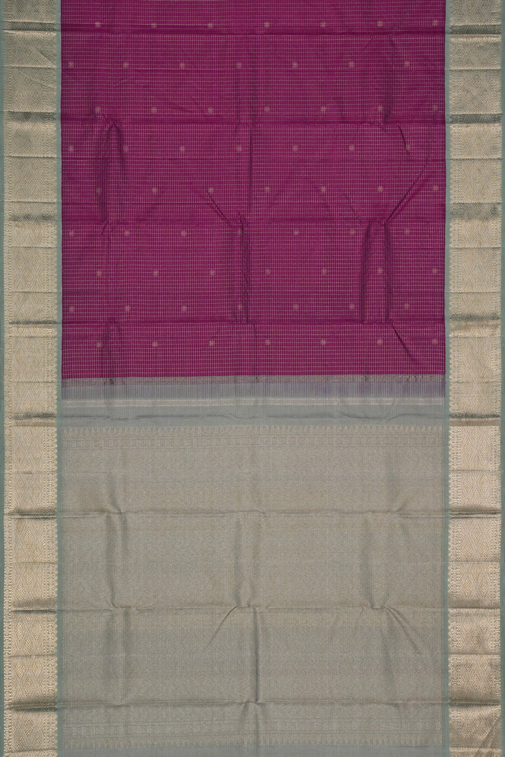 Image of Kanchipuram Silk Purple Saree
