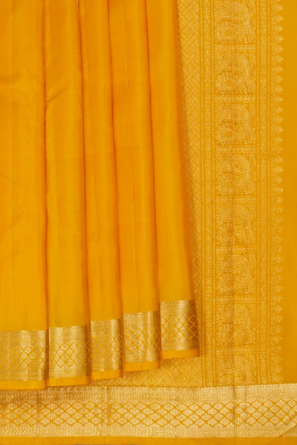 Image of Arani Silk Yellow Saree