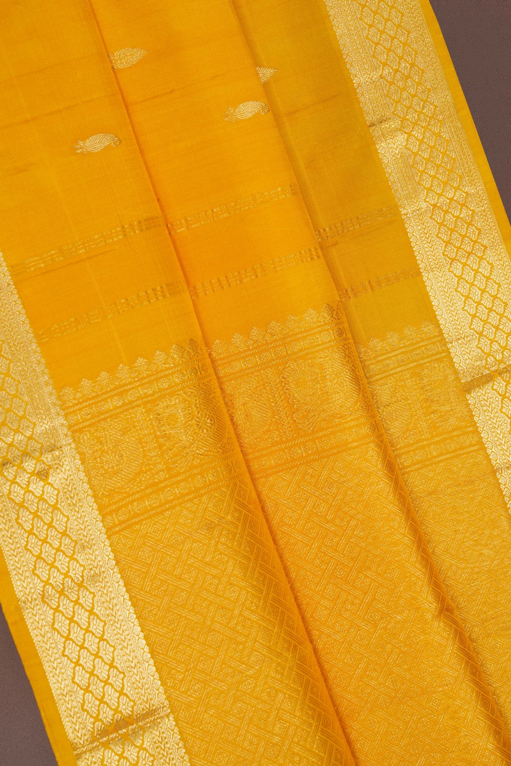 Image of Arani Silk Yellow Saree
